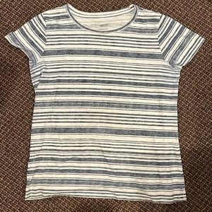 Large Sonoma Blue and White Striped Tee